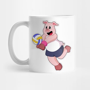 Pig at Volleyball Sports Mug